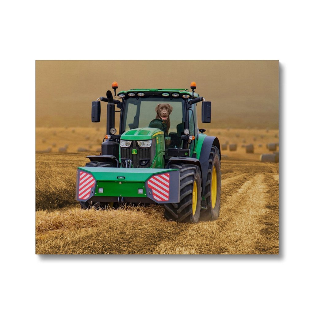 The Tractor: Custom Pet Canvas - Paw & Glory - Dog Portraits - Pet Portraits