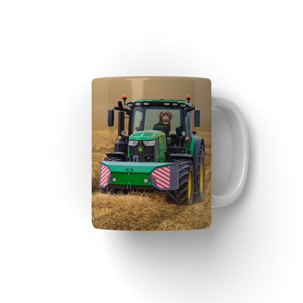 The Tractor: Custom Pet Coffee Mug - Paw & Glory - Dog Portraits - Pet Portraits