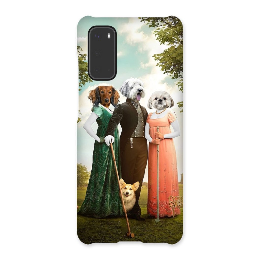 The Trio (Bridgerton Inspired): Custom Pet Phone Case - Paw & Glory - Dog Portraits - Pet Portraits