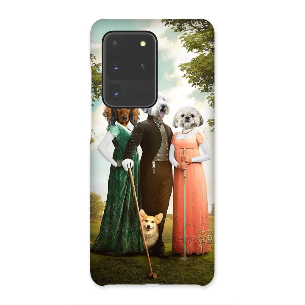 The Trio (Bridgerton Inspired): Custom Pet Phone Case - Paw & Glory - Dog Portraits - Pet Portraits