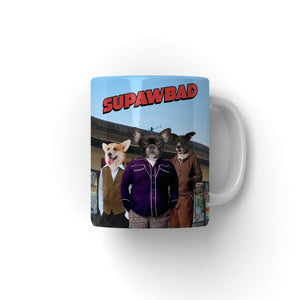 The Trio (Superbad Inspired): Custom Pet Coffee Mug - Paw & Glory - Dog Portraits - Pet Portraits