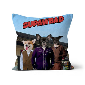 The Trio (Superbad Inspired): Custom Pet Pillow - Paw & Glory - Dog Portraits - Pet Portraits