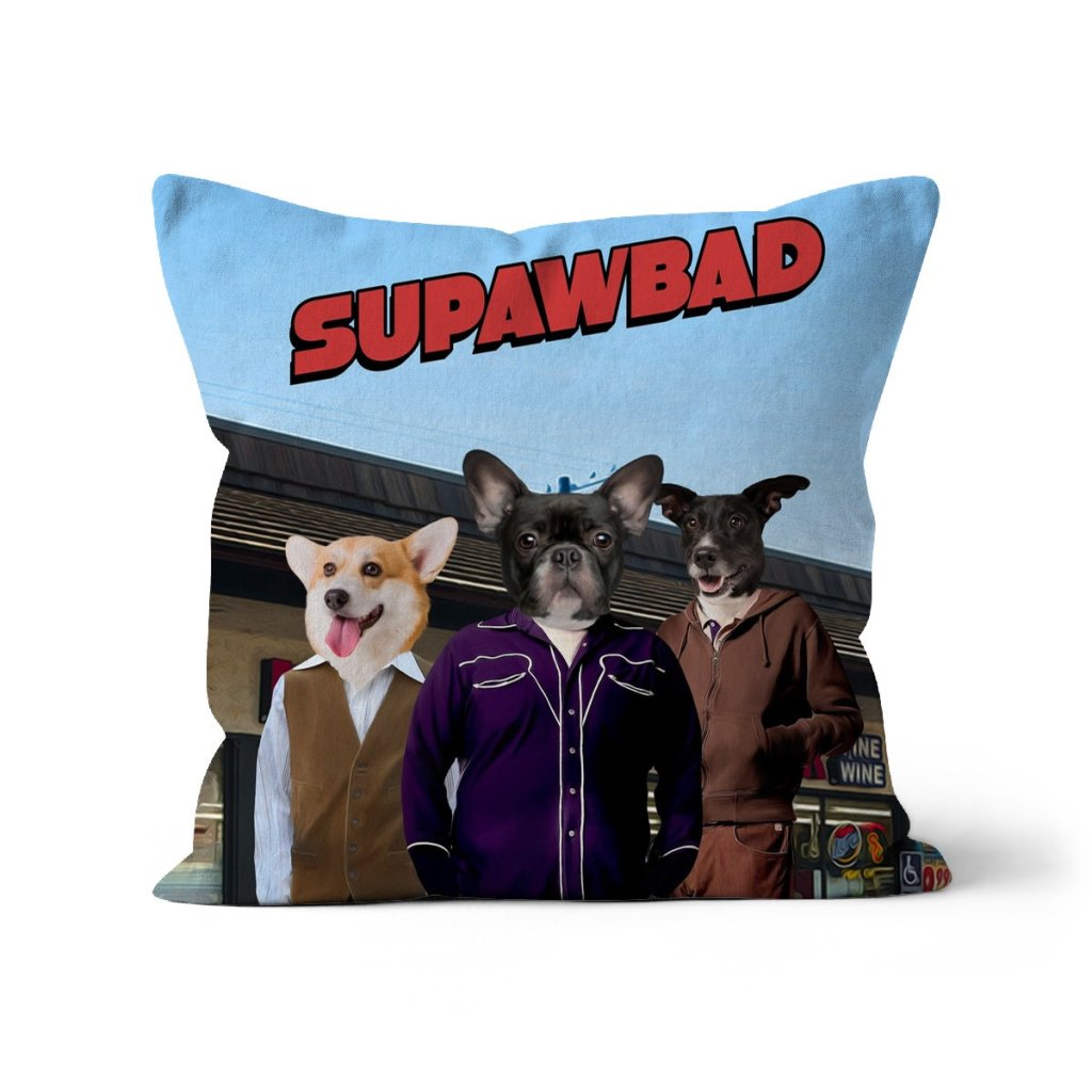 The Trio (Superbad Inspired): Custom Pet Pillow - Paw & Glory - Dog Portraits - Pet Portraits