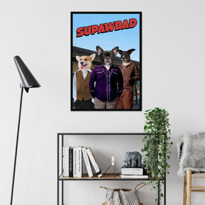 The Trio (Superbad Inspired): Custom Pet Portrait - Paw & Glory - Dog Portraits - Pet Portraits