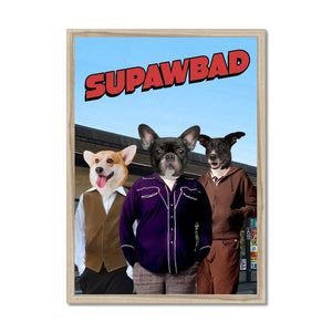 The Trio (Superbad Inspired): Custom Pet Portrait - Paw & Glory - Dog Portraits - Pet Portraits