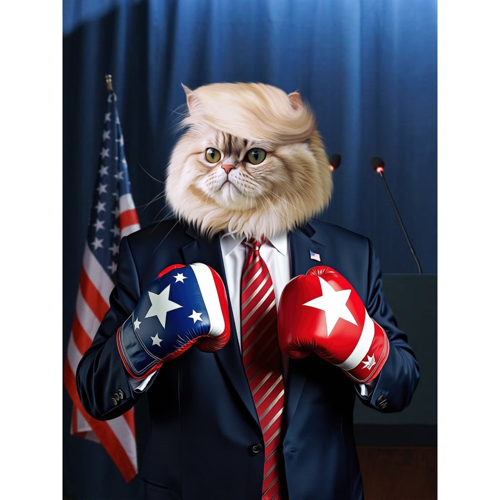 The Trump: Custom Digital Download Pet Portrait - Paw & Glory - Dog Portraits - Pet Portraits