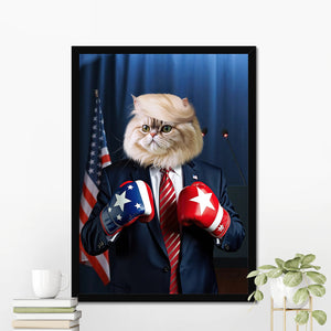 The Trump: Custom Pet Portrait - Paw & Glory - Dog Portraits - Pet Portraits