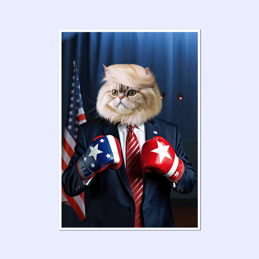 The Trump: Custom Pet Poster - Paw & Glory - Dog Portraits - Pet Portraits