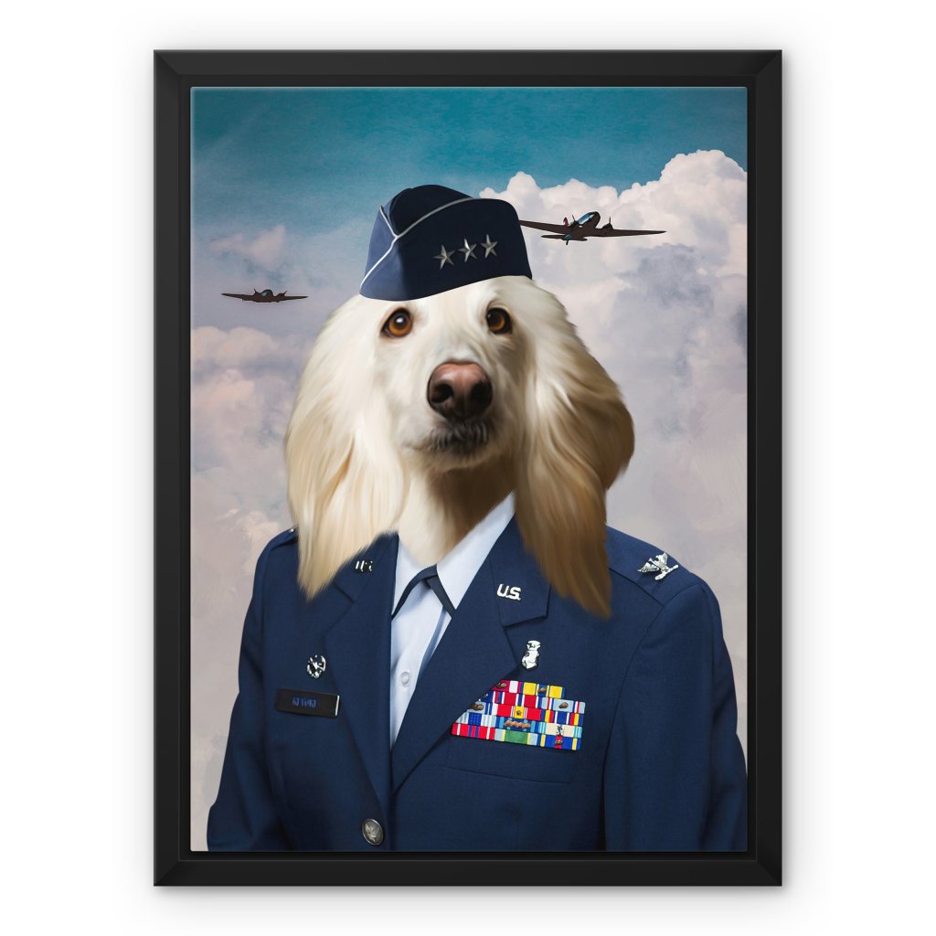 The US Female Airforce Officer: Custom Pet Canvas - Paw & Glory - Dog Portraits - Pet Portraits