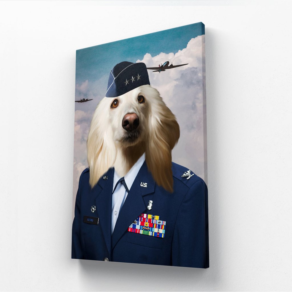 The US Female Airforce Officer: Custom Pet Canvas - Paw & Glory - Dog Portraits - Pet Portraits