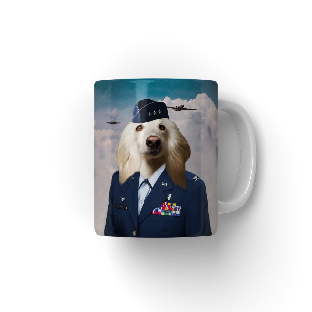 The US Female Airforce Officer: Custom Pet Coffee Mug - Paw & Glory - Dog Portraits - Pet Portraits