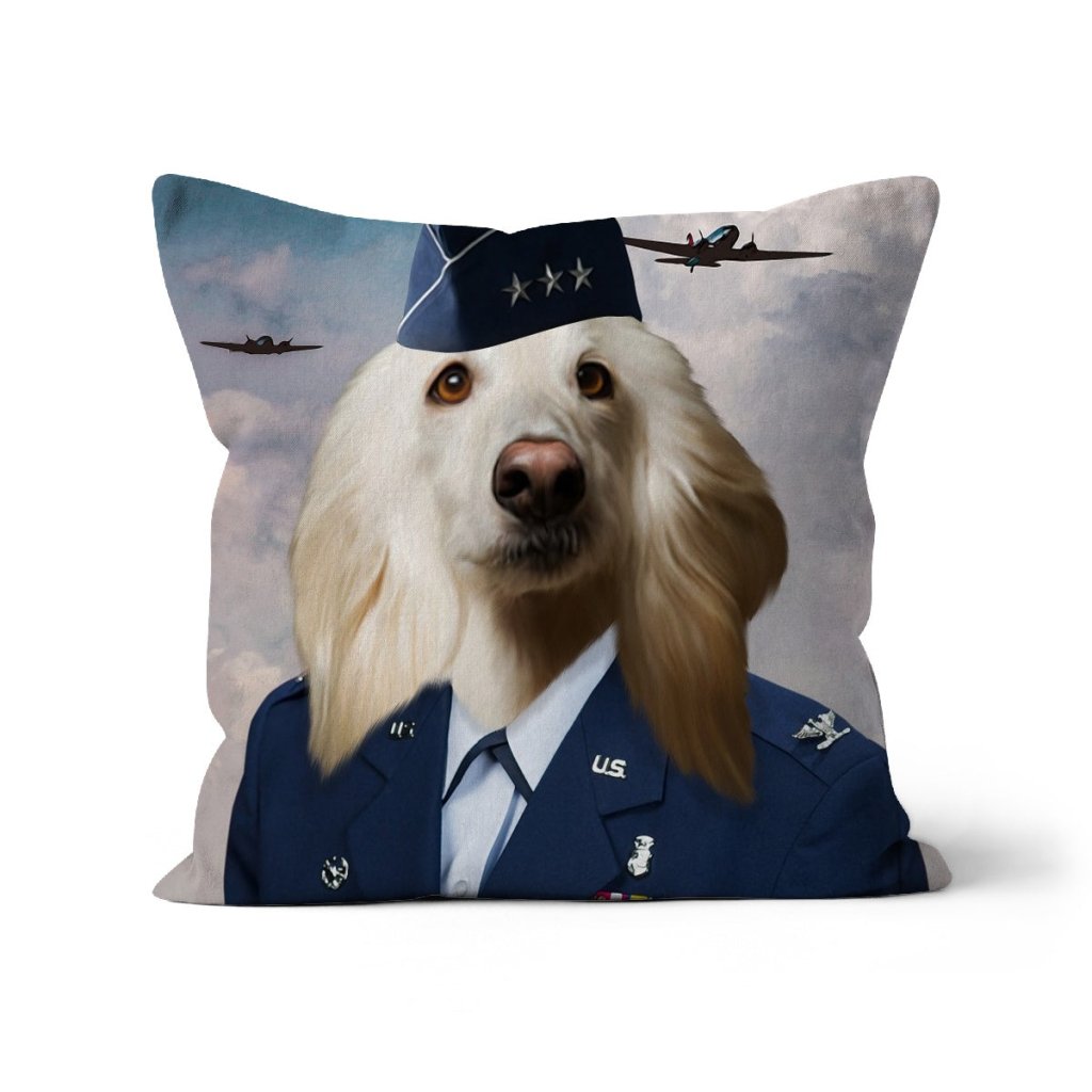 The US Female Airforce Officer: Custom Pet Pillow - Paw & Glory - Dog Portraits - Pet Portraits