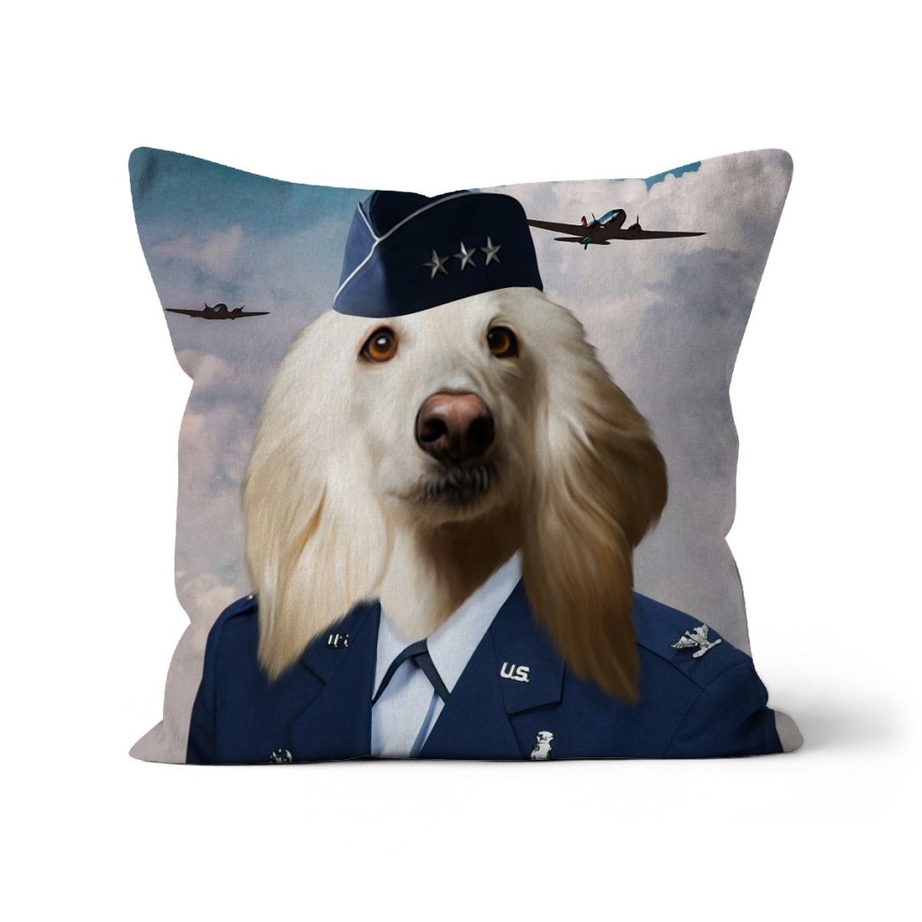 The US Female Airforce Officer: Custom Pet Pillow - Paw & Glory - Dog Portraits - Pet Portraits