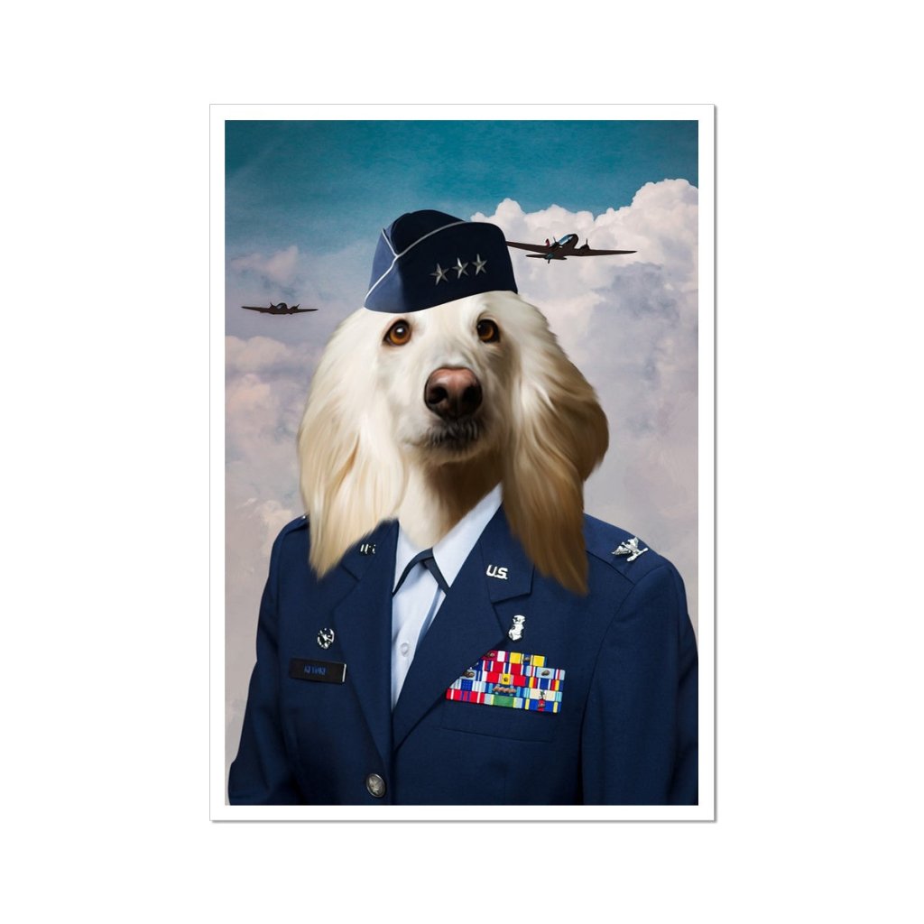 The US Female Airforce Officer: Custom Pet Portrait - Paw & Glory - Dog Portraits - Pet Portraits