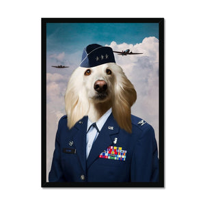 The US Female Airforce Officer: Custom Pet Portrait - Paw & Glory - Dog Portraits - Pet Portraits