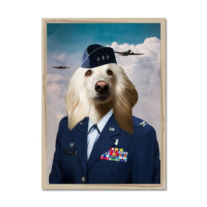 The US Female Airforce Officer: Custom Pet Portrait - Paw & Glory - Dog Portraits - Pet Portraits