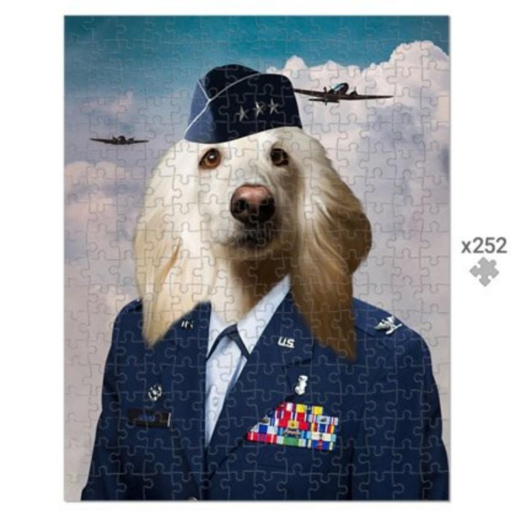 The US Female Airforce Officer: Custom Pet Puzzle - Paw & Glory - Dog Portraits - Pet Portraits