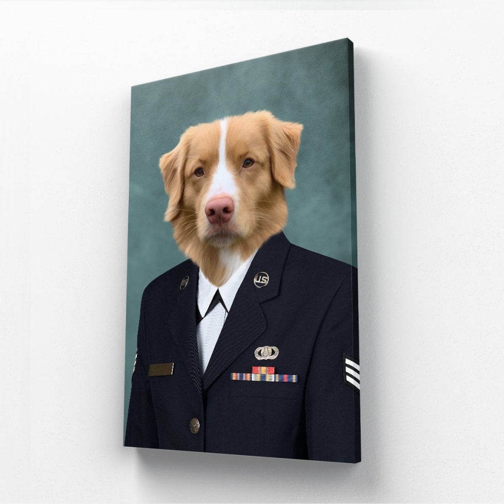 The US Female Navy Officer: Custom Pet Canvas - Paw & Glory - Dog Portraits - Pet Portraits