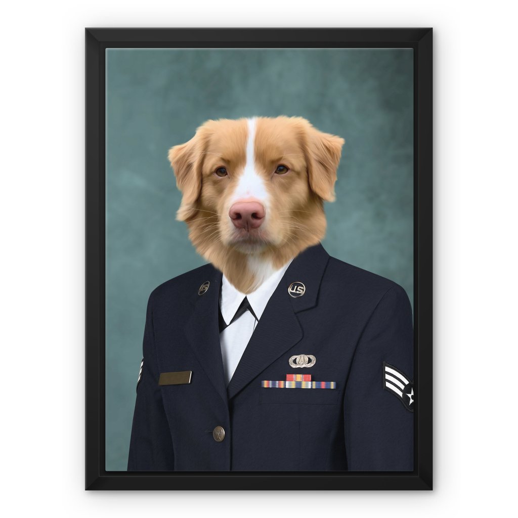 The US Female Navy Officer: Custom Pet Canvas - Paw & Glory - Dog Portraits - Pet Portraits