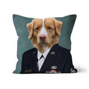 The US Female Navy Officer: Custom Pet Pillow - Paw & Glory - Dog Portraits - Pet Portraits