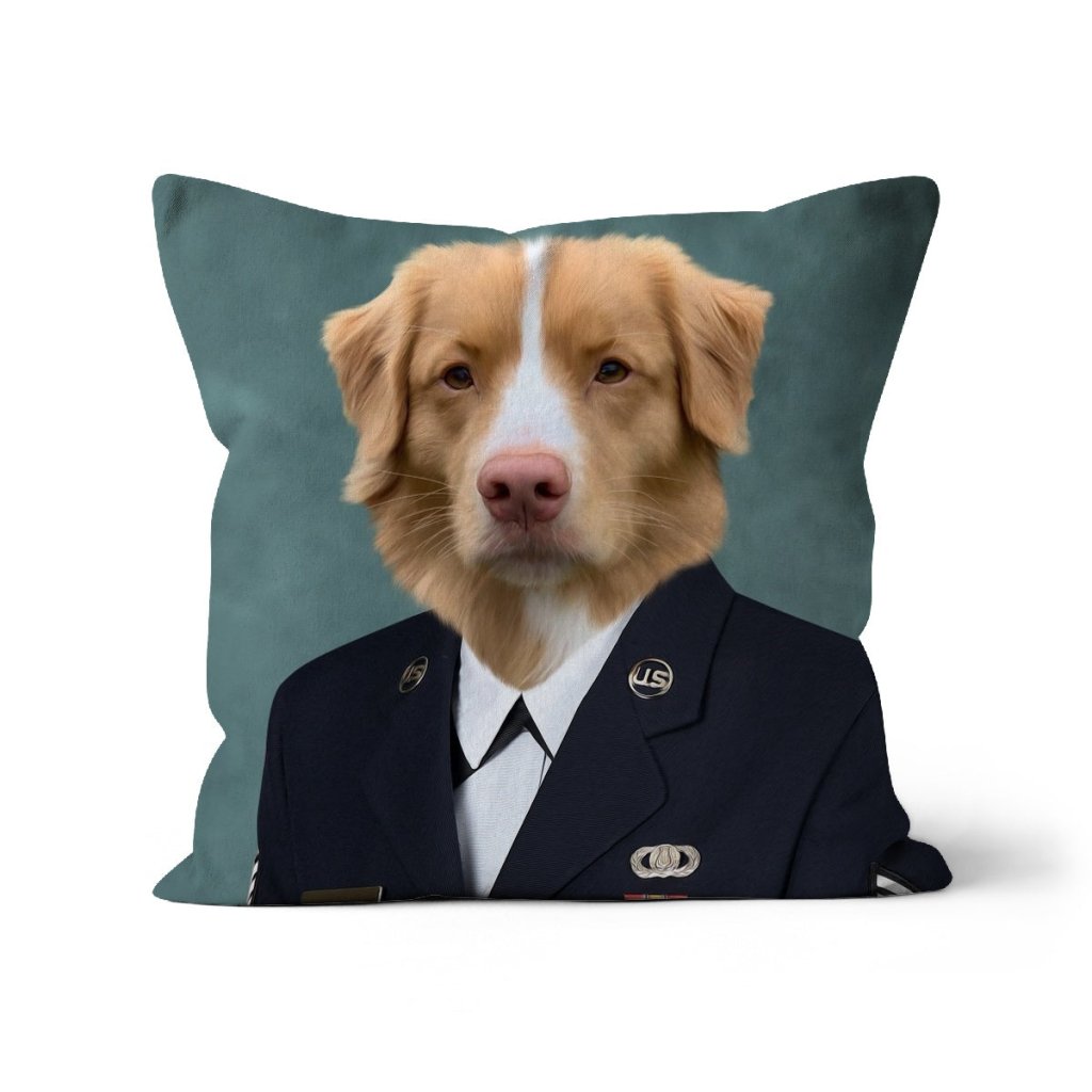 The US Female Navy Officer: Custom Pet Pillow - Paw & Glory - Dog Portraits - Pet Portraits