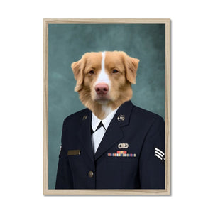 The US Female Navy Officer: Custom Pet Portrait - Paw & Glory - Dog Portraits - Pet Portraits