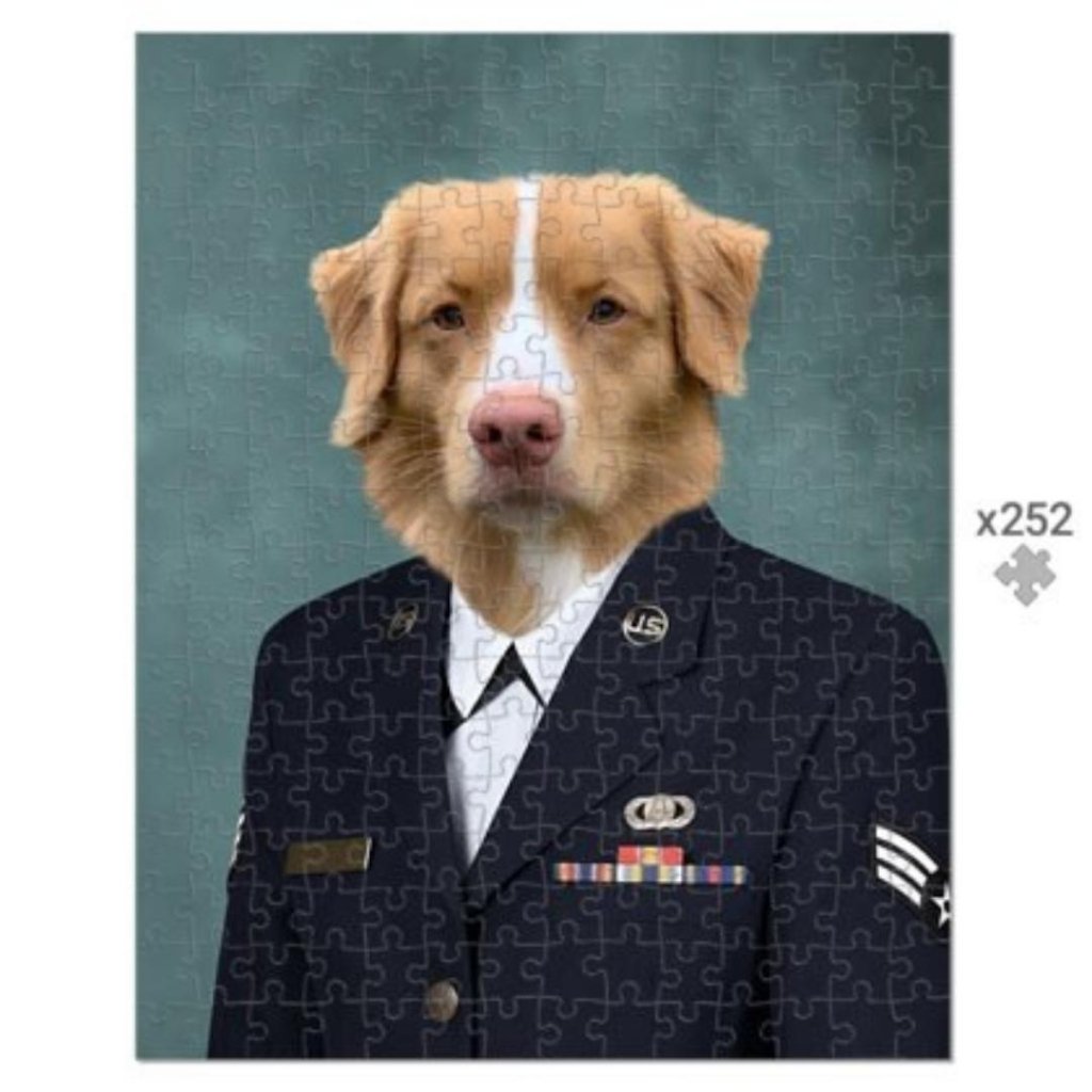 The US Female Navy Officer: Custom Pet Puzzle - Paw & Glory - Dog Portraits - Pet Portraits