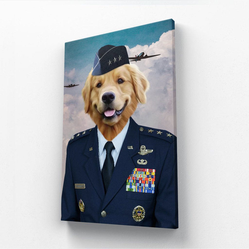 The US Male Airforce Officer: Custom Pet Canvas - Paw & Glory - Dog Portraits - Pet Portraits