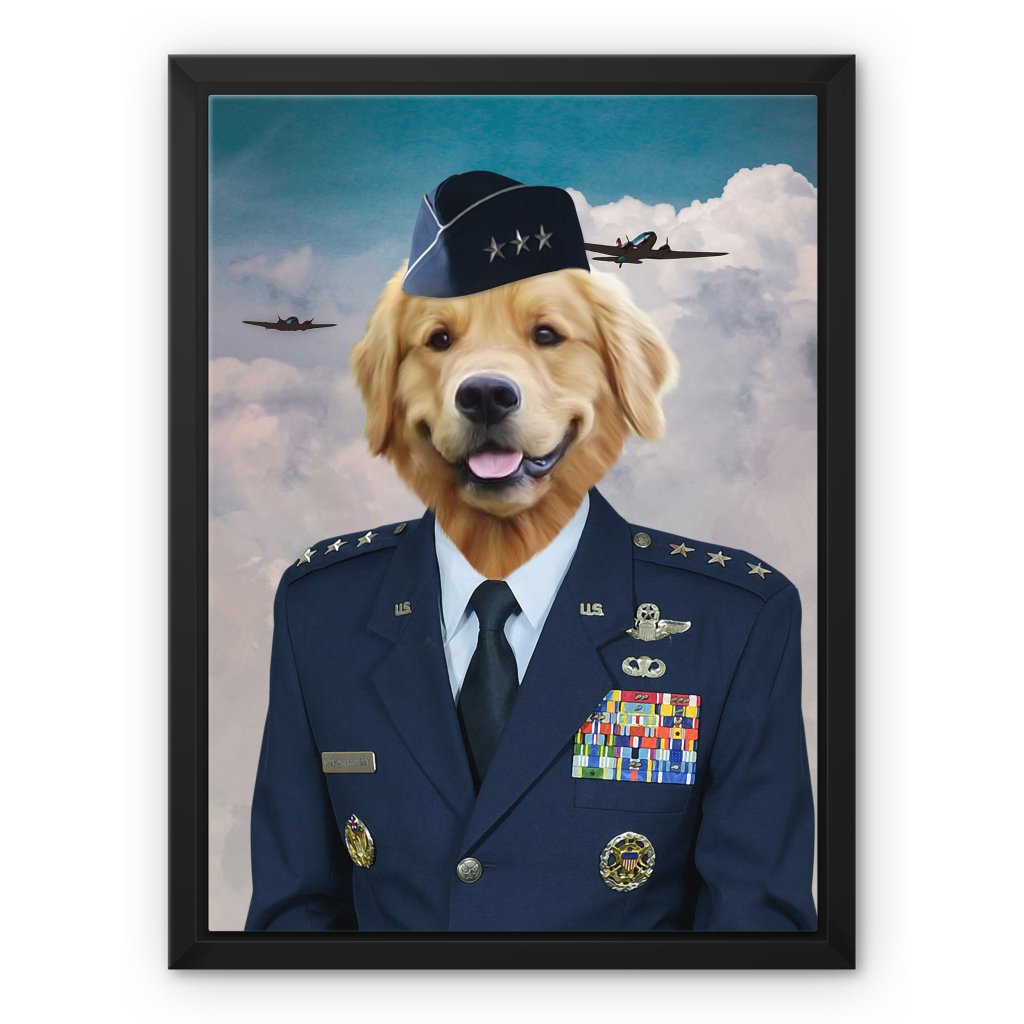 The US Male Airforce Officer: Custom Pet Canvas - Paw & Glory - Dog Portraits - Pet Portraits