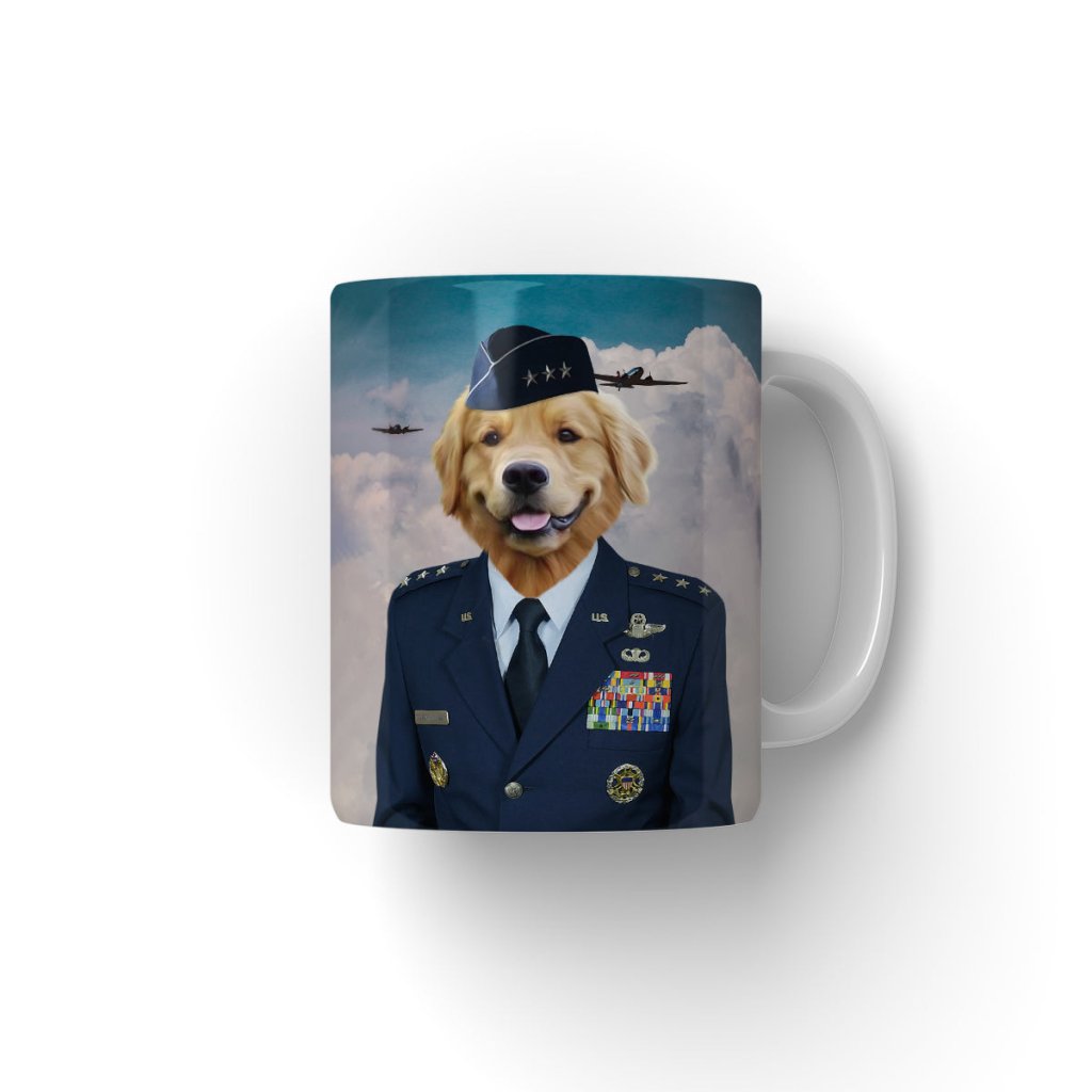 The US Male Airforce Officer: Custom Pet Coffee Mug - Paw & Glory - Dog Portraits - Pet Portraits