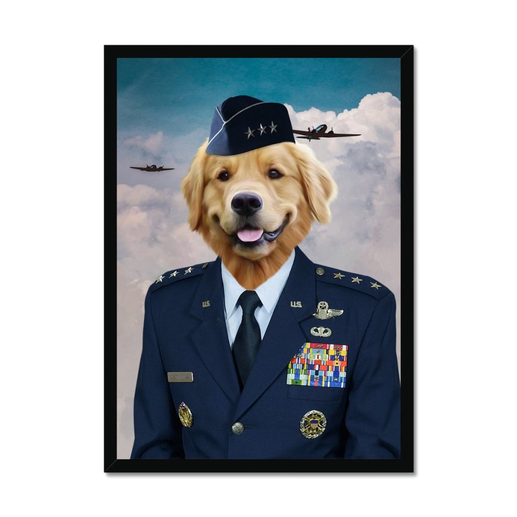 The US Male Airforce Officer: Custom Pet Portrait - Paw & Glory - Dog Portraits - Pet Portraits