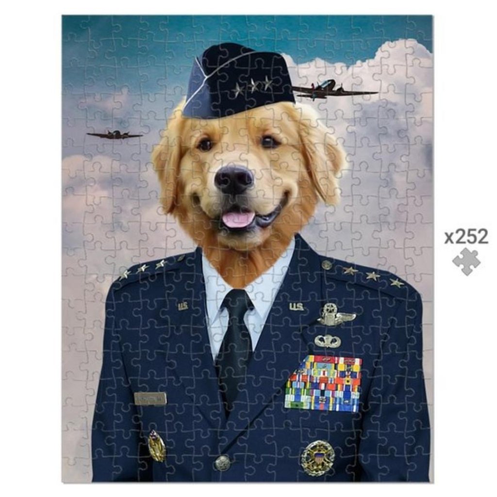 The US Male Airforce Officer: Custom Pet Puzzle - Paw & Glory - Dog Portraits - Pet Portraits