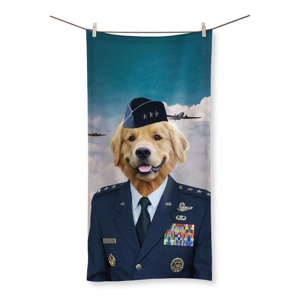 The US Male Airforce Officer: Custom Pet Towel - Paw & Glory - Dog Portraits - Pet Portraits