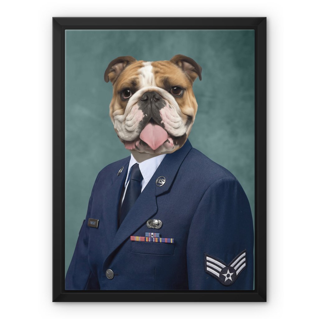 The US Male Navy Officer: Custom Pet Canvas - Paw & Glory - Dog Portraits - Pet Portraits