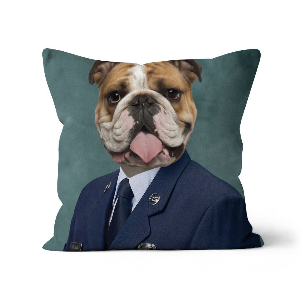 The US Male Navy Officer: Custom Pet Pillow - Paw & Glory - Dog Portraits - Pet Portraits