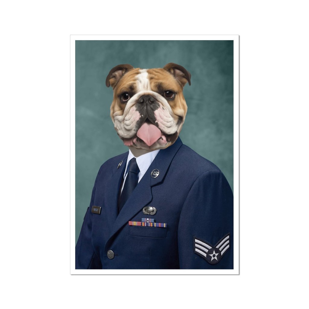 The US Male Navy Officer: Custom Pet Portrait - Paw & Glory - Dog Portraits - Pet Portraits