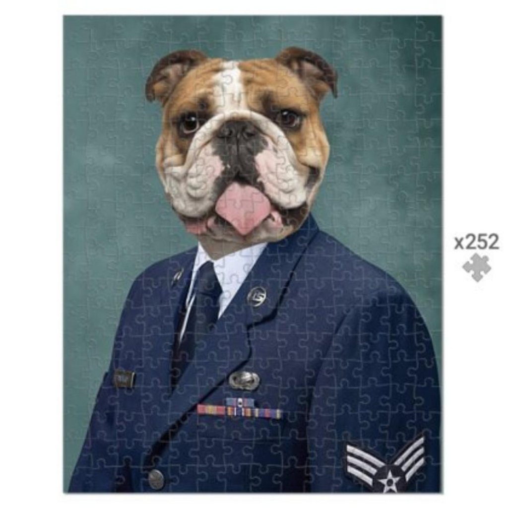 The US Male Navy Officer: Custom Pet Puzzle - Paw & Glory - Dog Portraits - Pet Portraits