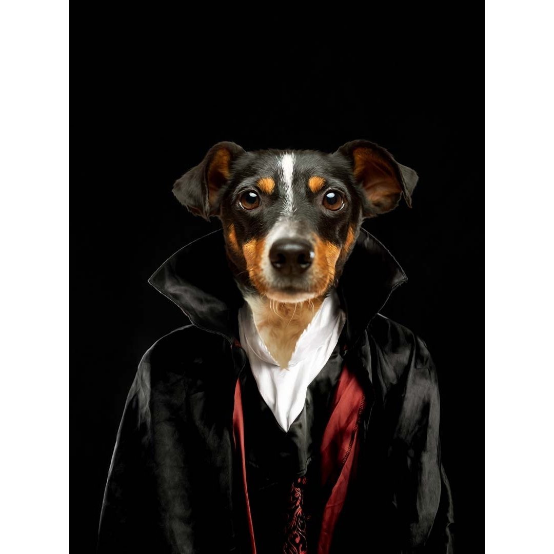 The Vampire: Custom Digital Download Pet Portrait - Paw & Glory - Dog Portraits - Pet Portraits