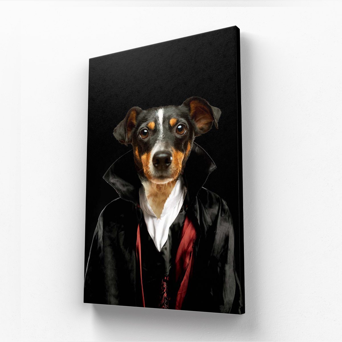 The Vampire: Custom Pet Canvas - Paw & Glory - Dog Portraits - Pet Portraits