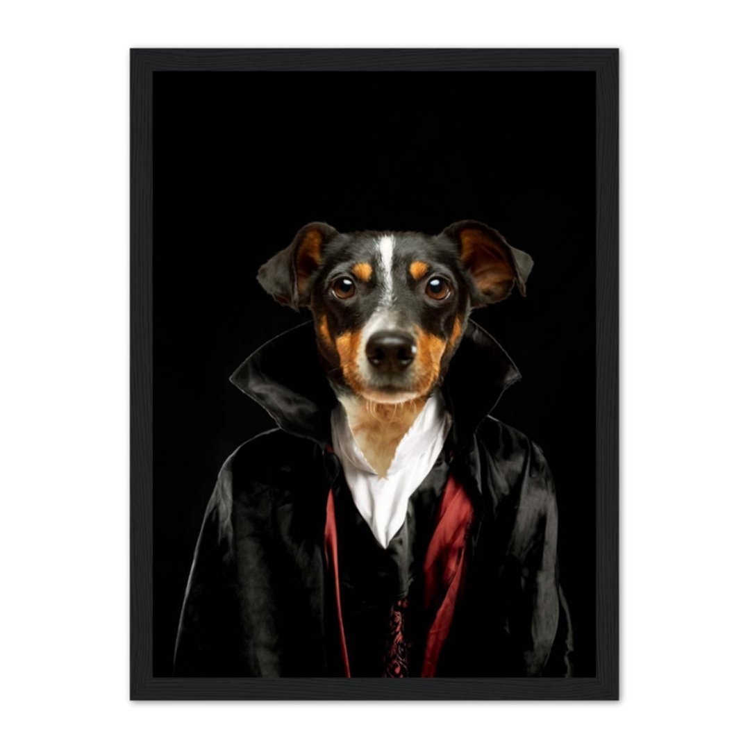 The Vampire: Custom Pet Portrait - Paw & Glory - Dog Portraits - Pet Portraits