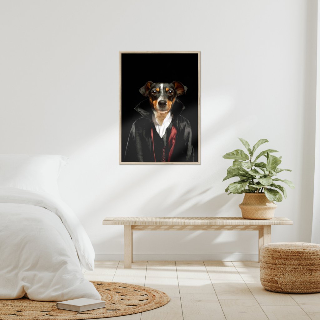 The Vampire: Custom Pet Portrait - Paw & Glory - Dog Portraits - Pet Portraits