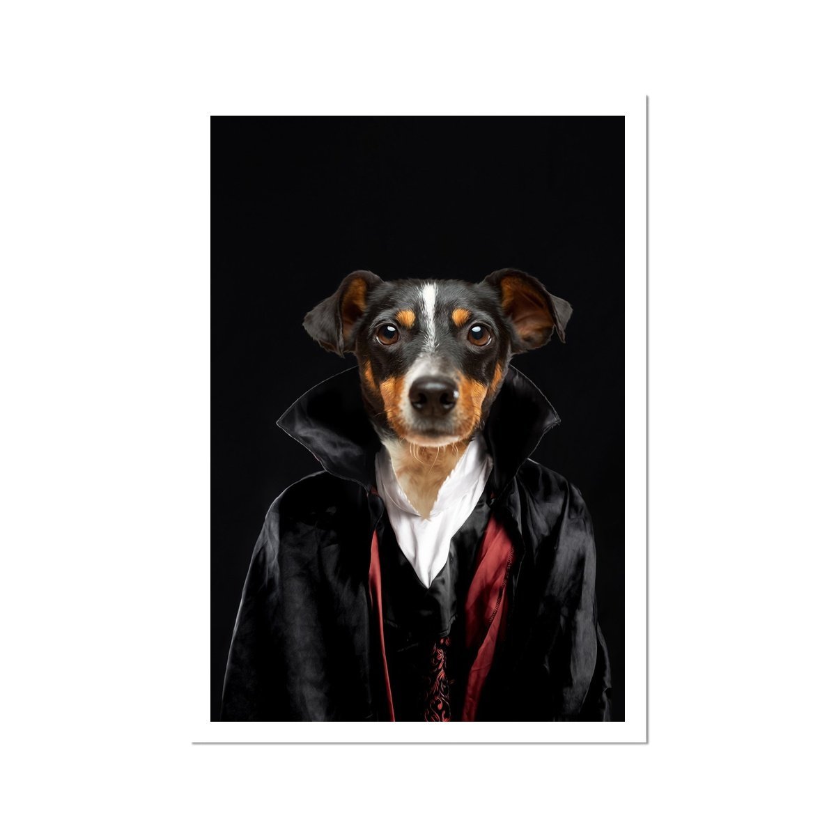 The Vampire: Custom Pet Poster - Paw & Glory - Dog Portraits - Pet Portraits