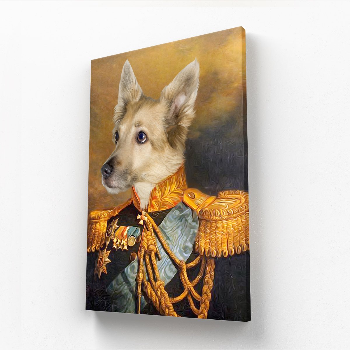 The Veteran: Custom Pet Canvas - Paw & Glory - Dog Portraits - Pet Portraits