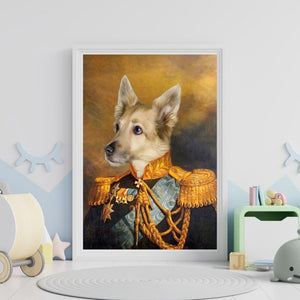 The Veteran: Custom Pet Portrait - Paw & Glory - Dog Portraits - Pet Portraits