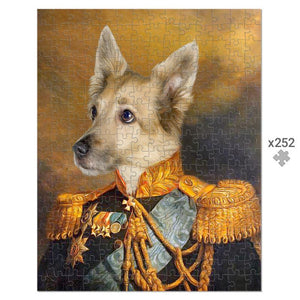 The Veteran: Custom Pet Puzzle - Paw & Glory - Dog Portraits - Pet Portraits