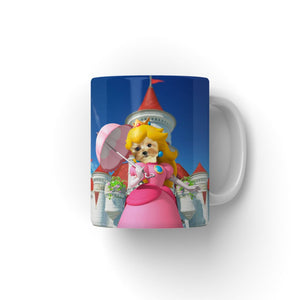 The Video Game Princess: Custom Pet Coffee Mug - Paw & Glory - Dog Portraits - Pet Portraits