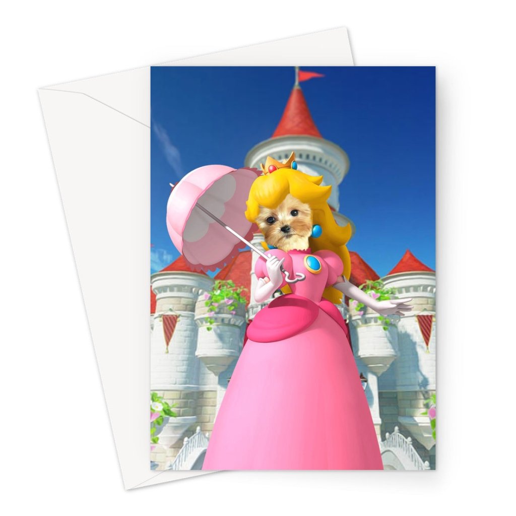 The Video Game Princess: Custom Pet Greeting Card - Paw & Glory - Dog Portraits - Pet Portraits