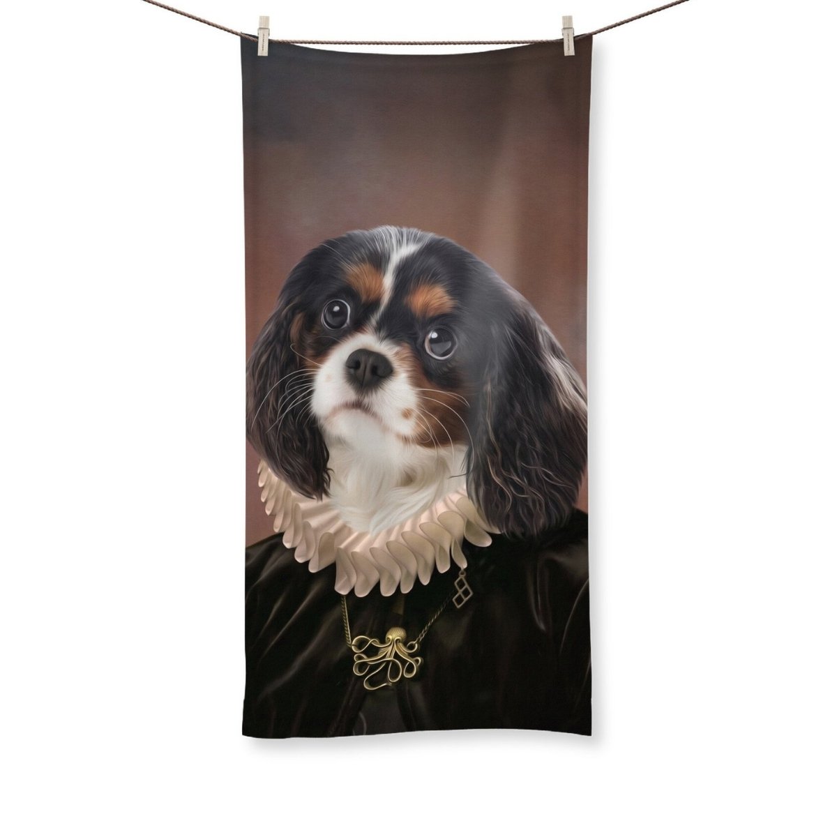 The Viscountess: Custom Pet Towel - Paw & Glory - Dog Portraits - Pet Portraits