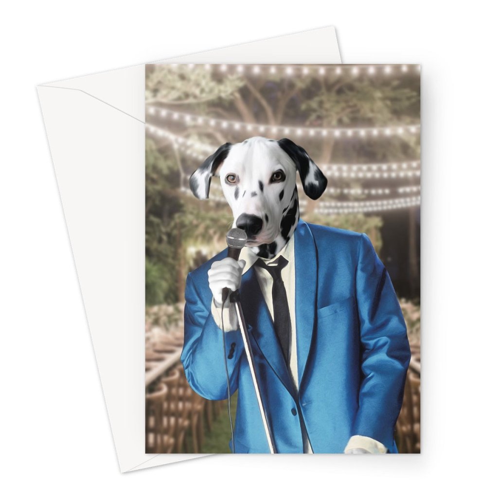 The Wedding Singer: Custom Pet Greeting Card - Paw & Glory - Dog Portraits - Pet Portraits