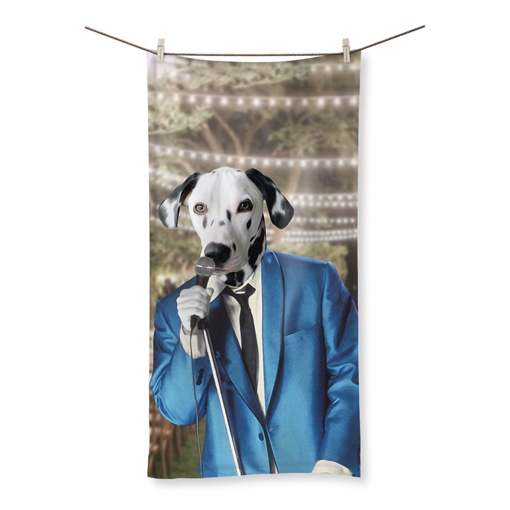 The Wedding Singer: Custom Pet Towel - Paw & Glory - Dog Portraits - Pet Portraits